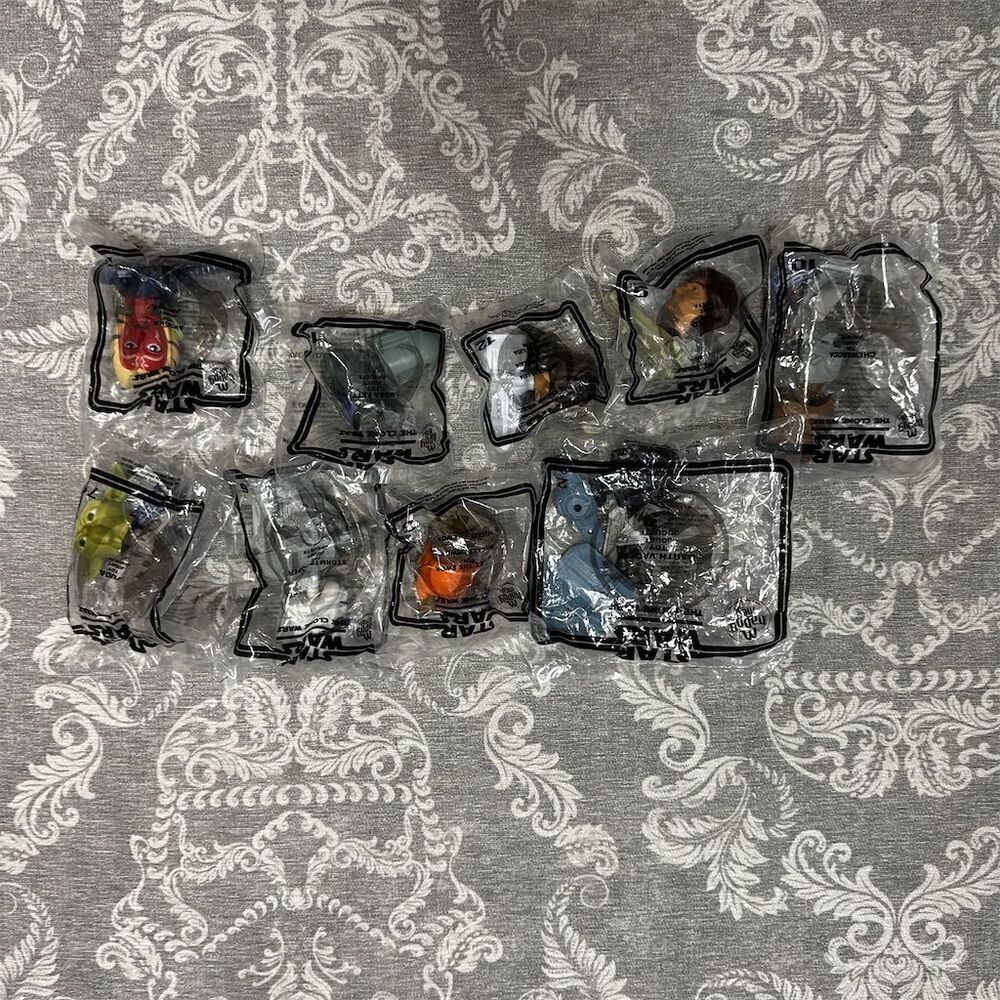 Star Wars Clone Wars McDonald's Happy Meal Toy Vintage Lot of 9